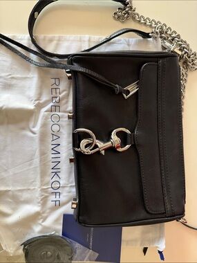 Rebecca Minkoff | Mini Mac Leather Crossbody with Silver Chain|